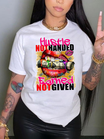 Lips Print T-shirts For Woman Fashion Club Sexy Lip T Shirt Kiss Lips Funny Summer Short Sleeve Graphic T-shirt Women Tshirt